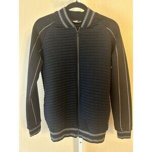 Women Lagos Exclusive Jacket M Black Stripped Gray Pamuk College Quilt Hipster